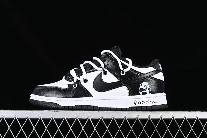All Categories Nk SB Dunk Series Nk SB Dunk Low Low-top sneakers Nk Dunk Low Black and White Panda Customized version of deconstructed strap casual sneakers DD1391-100